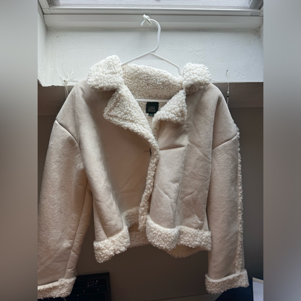 Oversized Sherpa coat